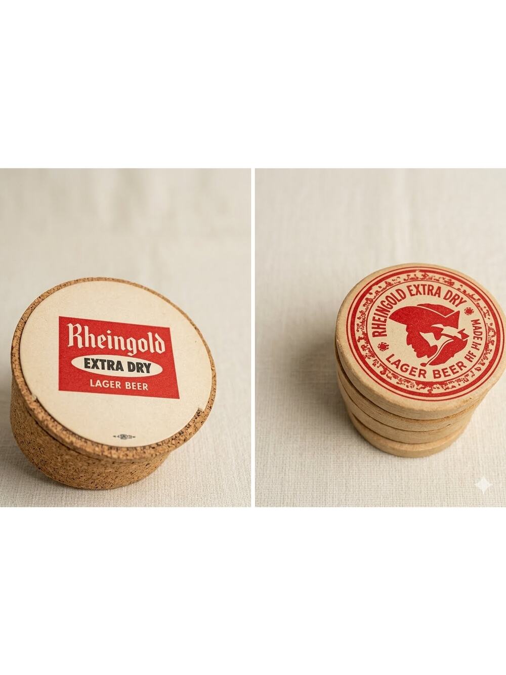 Vintage Rheingold and Knickerbocker Beer Coasters Breweriana Stack Over 100